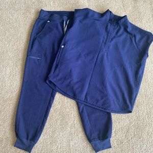 Figs Scrubs Set, navy
